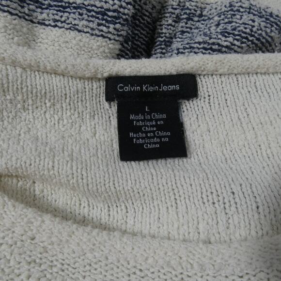 Calvin Klein Jeans Women's Large Sweater Tunic Knit Beachy Nautical - Picture 5 of 5